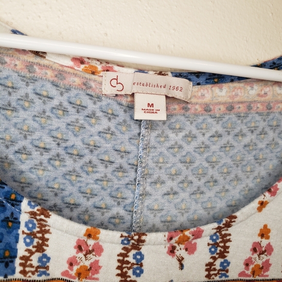 CB Established 1962 Tunic Size Medium Patchwork Pattern - Picture 2 of 3